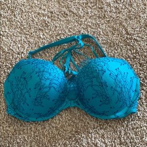 Turquoise very sexy push-up bra